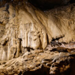 Beautiful rock formations inside a natural cave